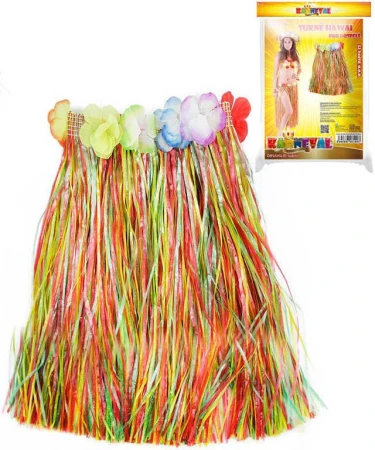 KARNEVAL Sukně Hawaii 72cm barevná dospělá KOSTÝM KARNEVAL Sukně Hawaii 72cm barevná dospělá KOSTÝM