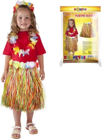 KARNEVAL Sukně Hawaii dětská 45cm (104-150cm) 3-10 let KOSTÝM