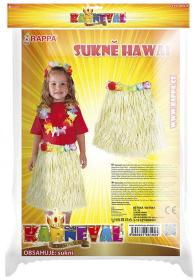 KARNEVAL Sukně Hawaii Hula 45cm 3-10 let (104-150cm) KOSTÝM