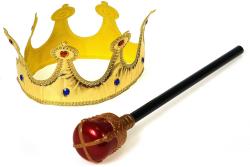 KARNEVAL Žezlo set s korunkou různé barvy (karnevalový doplněk)