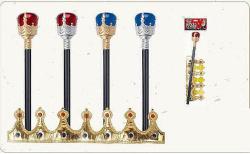 KARNEVAL Žezlo set s korunkou různé barvy (karnevalový doplněk)