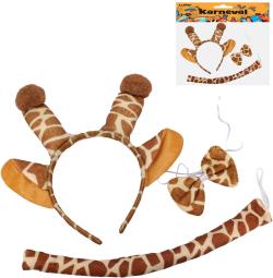 KARNEVAL Žirafka set čelenka s doplňky (karnevalový doplněk) KARNEVAL Žirafka set čelenka s doplňky (karnevalový doplněk)