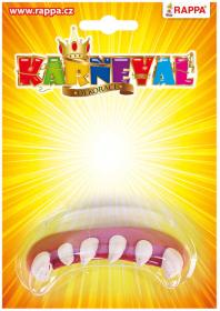 KARNEVAL Zuby upír gumové 3 druhy (karnevalový doplněk)