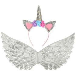 Karnevalový kostým Jednorožec stříbrný