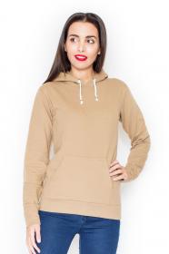 KATRUS Fitness mikina K093 beige KATRUS Fitness mikina K093 beige