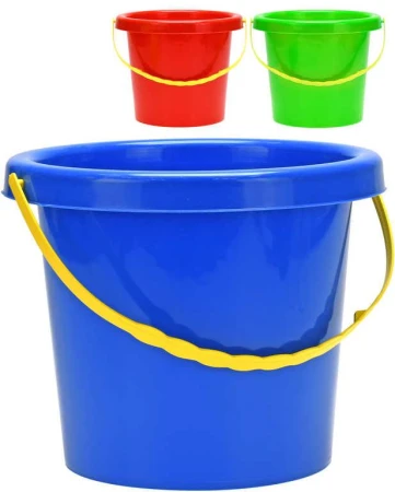 Kbelík 20cm baby kyblíček plastový žluté ouško 3 barvy Kbelík 20cm baby kyblíček plastový žluté ouško 3 barvy