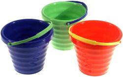 Kbelík dětský 16cm vroubkovaný s ouškem 1,4l 3 barvy plast Kbelík dětský 16cm vroubkovaný s ouškem 1,4l 3 barvy plast