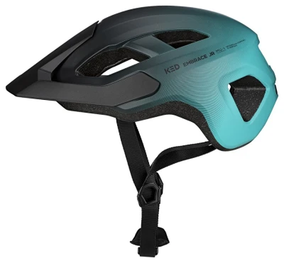 KED Embrace Jr. Teal Black Matt dětská cyklistická přilba