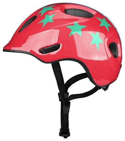 KED Meggy Spark Stellar Stripes Red dětská cyklistická přilba