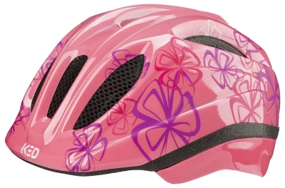KED Meggy II Trend Soft Pink Flower S/M 49-53 cm dětská cyklistická přilba
