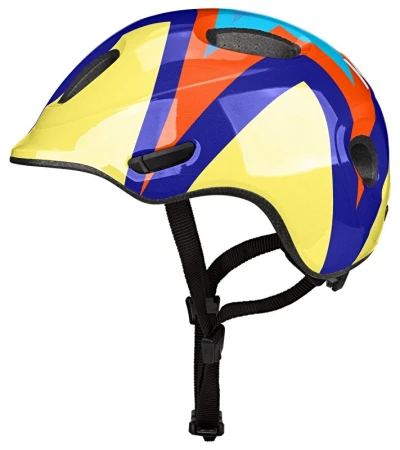 KED Meggy Spark Starburst Yellow Blue M 50-55 cm dětská cyklistická přilba
