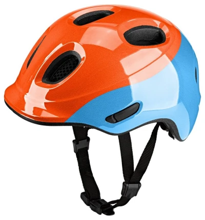 KED Meggy Spark Dotty Skyblue Orange S 45-50 cm dětská cyklistická přilba