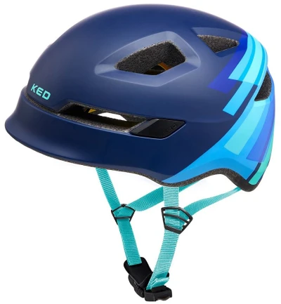 KED Pop Blue Matt M 52-56 cm dětská cyklistická přilba