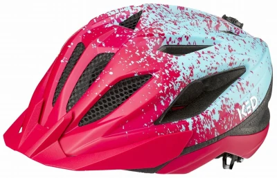 KED Street Junior Pro Pink Iceblue Matt M 53-58 cm dětská cyklistická přilba