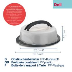 Kela Box na dort a moučník přenosný s víkem DELI