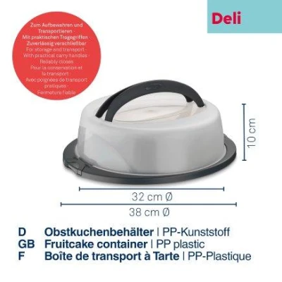 Kela Box na dort a moučník přenosný s víkem DELI