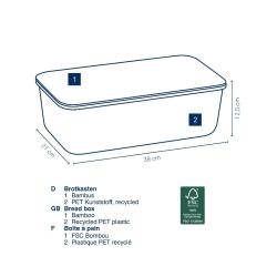 Kela Chlebník Apart plast / dřevo bílá