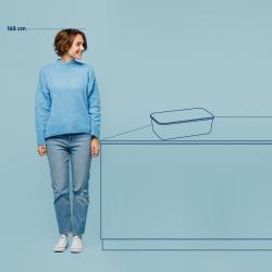 Kela Chlebník Apart plast / dřevo bílá