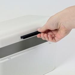 Kela Chlebník Frisca kov, bílá 30x18x16,5 cm