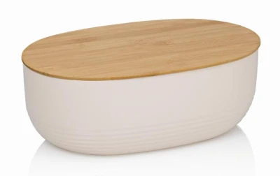 Kela Chlebník NAMUR plast / dřevo béžová