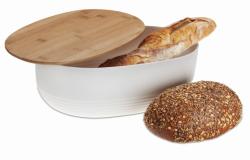Kela KL-12060 Chlebník NAMUR plast / dřevo bílá