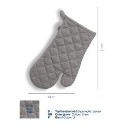 Kela Chňapka rukavice do trouby Puro 55%bavlna/45%len šedá 31,0x18,0cm