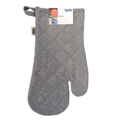 Kela Chňapka rukavice do trouby Puro 55%bavlna/45%len šedá 31,0x18,0cm
