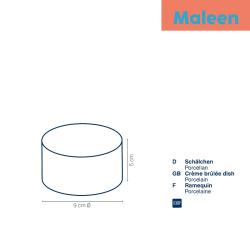 Kela Creme brullée miska MALEEN porcelán 9 cm