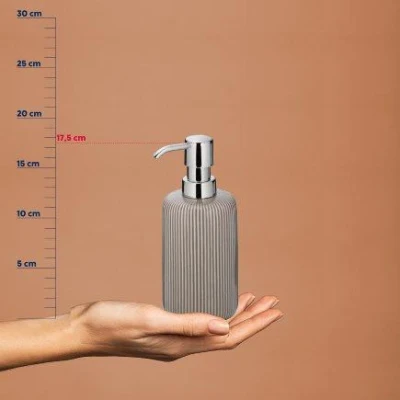 Kela Dávkovač mydla Ava keramika sivá 350 ml