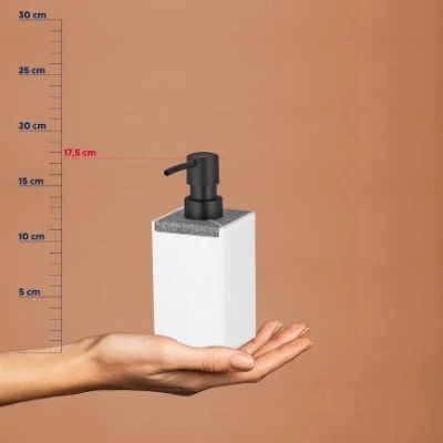 Kela Dávkovač mýdla Cube polyresin bílá 300 ml