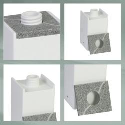 Kela Dávkovač mýdla Cube polyresin bílá 300 ml