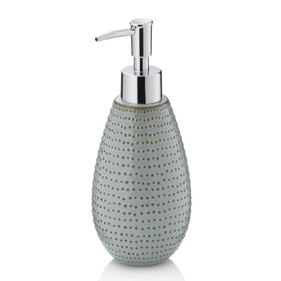 Kela Dávkovač mýdla Dots keramika šedohnědá 350 ml