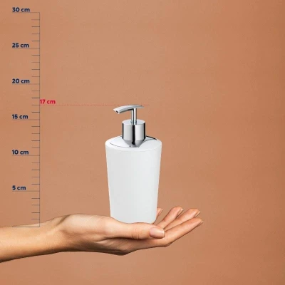 Kela Dávkovač mýdla MARTA plastik šedá H 17cm / Ř 8cm / 350