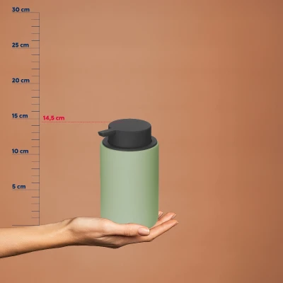 Kela Dávkovač mýdla Sana keramický 14,5 cm 300 ml zelená