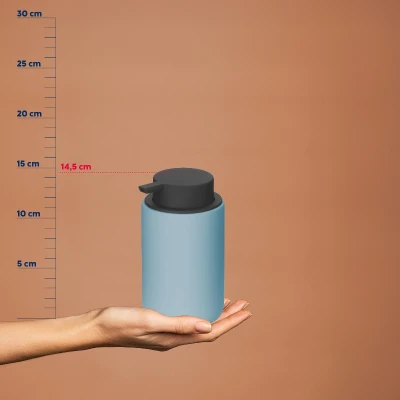 Kela Dávkovač mýdla Sana Keramika 14,5 cm 300 ml modrá