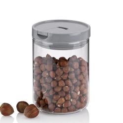 Kela Dóza ARIK sklo, šedá H 15cm / Ř 10,5cm / 900