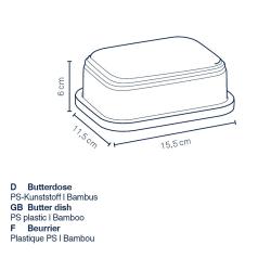 Kela Dóza na máslo Namur PS plast béžová 15,5x11,5x6,0cm