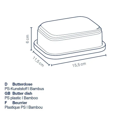 Kela Dóza na máslo Namur PS plast béžová 15,5x11,5x6,0cm