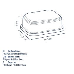 Kela Dóza na máslo Namur PS plast tmavě šedá 15,5x11,5x6,0cm
