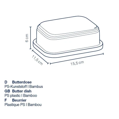 Kela Dóza na máslo Namur PS plast tmavě šedá 15,5x11,5x6,0cm