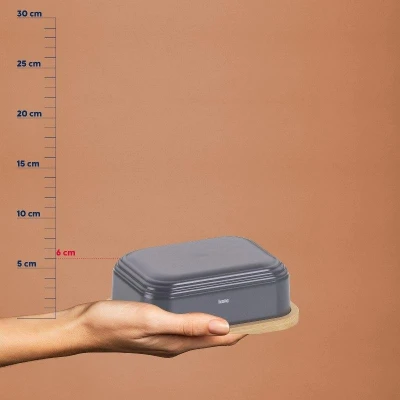 Kela Dóza na máslo Namur PS plast tmavě šedá 15,5x11,5x6,0cm