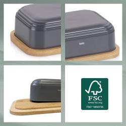 Kela Dóza na máslo Namur PS plast tmavě šedá 15,5x11,5x6,0cm
