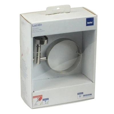 Kela Držák fénu LUCIDO ušlechtilá ocel O9cm x 14cm, úchyt 6cmx11cm