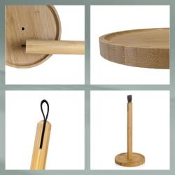 Kela Držák kuchyňských rolí Clea bambus světle hnědý 33,0cm 16,0cm