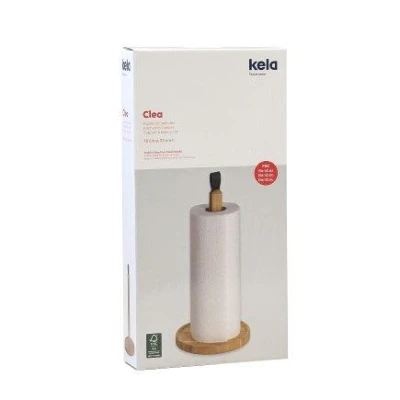 Kela Držák kuchyňských rolí Clea bambus světle hnědý 33,0cm 16,0cm