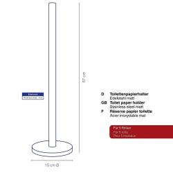 Kela Držák WC papíru CARTA nerez pr. 15cm x v. 57cm