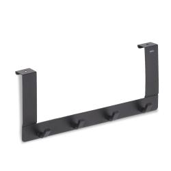 Kela Dveřní věšák 4 háčky Colgar kovový černý 30,0x13,0x2,5cm Kela Dveřní věšák 4 háčky Colgar kovový černý 30,0x13,0x2,5cm