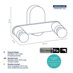 Kela Dvojháček ALESSIO nerez 18/10 černý 10,0x5,0x6,0cm