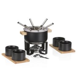 Kela Fondue sada Gunten nerez černá 19,0cm 20,0cm 1,6l