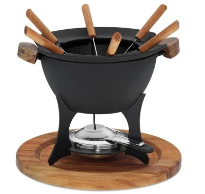 Kela Fondue set COUNTRY 11-dílný litina / dřevo Kela Fondue set COUNTRY 11-dílný litina / dřevo
